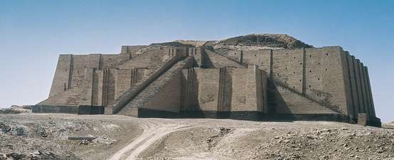 Photo:  Northeaster facade fith restored stairs, Ziggurat at Ur